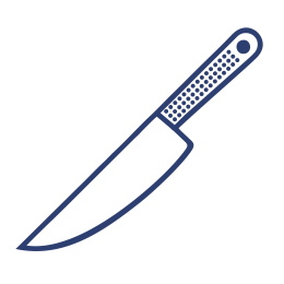 Ножи из нержавеющей стали с прорезиненными рукоятками софт-тач